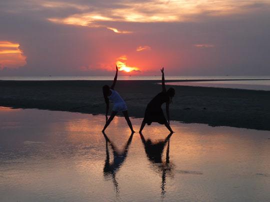 Agama sunset in Koh Phangan